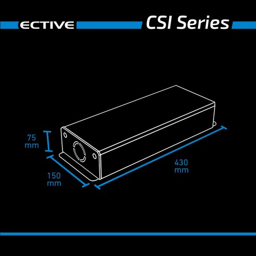 ECTIVE CSI 10 1000W/24V Sinus-Wechselrichter mit Ladegert, NVS- und USV-Funktion