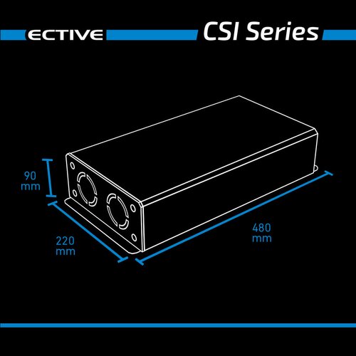 ECTIVE CSI 20 Sinus Charger-Inverter 2000W/24V Sinus-Wechselrichter mit Ladegert und NVS