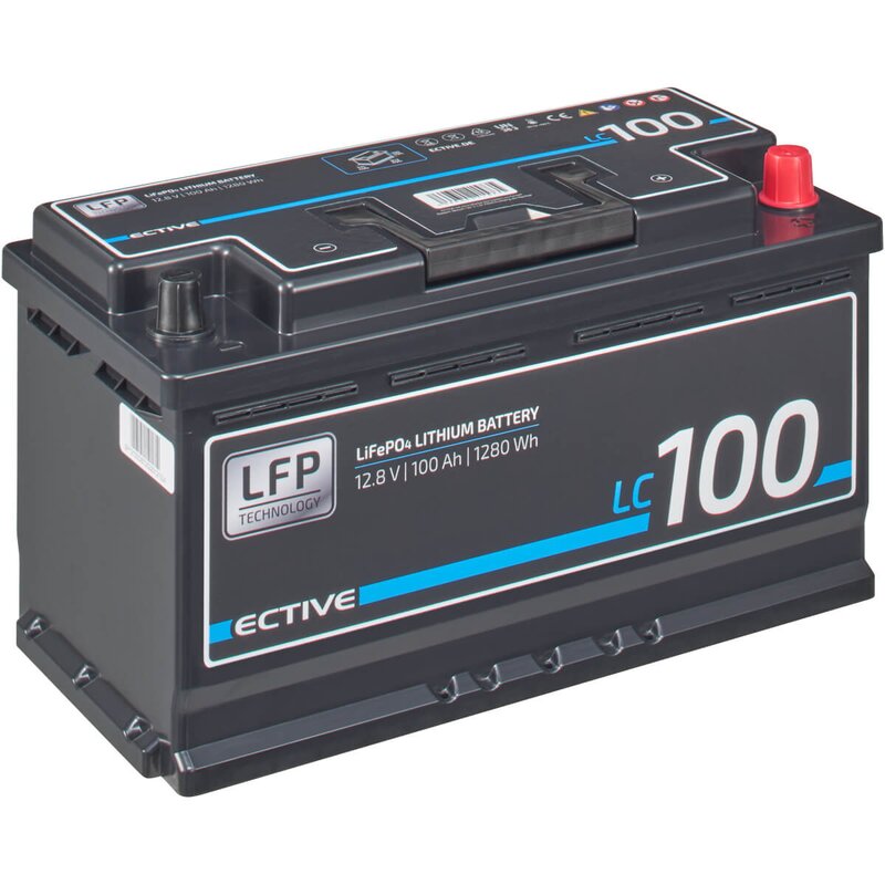 ECTIVE LC 100L 100 Ah 12V LiFePO4 Lithium Versorgungsbatterie, 766