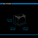 ECTIVE DC 65S AGM Deep Cycle mit LCD-Anzeige 65Ah Versorgungsbatterie