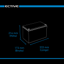 ECTIVE DC 115S AGM Deep Cycle mit LCD-Anzeige 115Ah Versorgungsbatterie