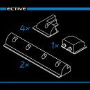 ECTIVE 7-teiliges langes Befestigungs-Komplettset für Solarinstallation (weiß)