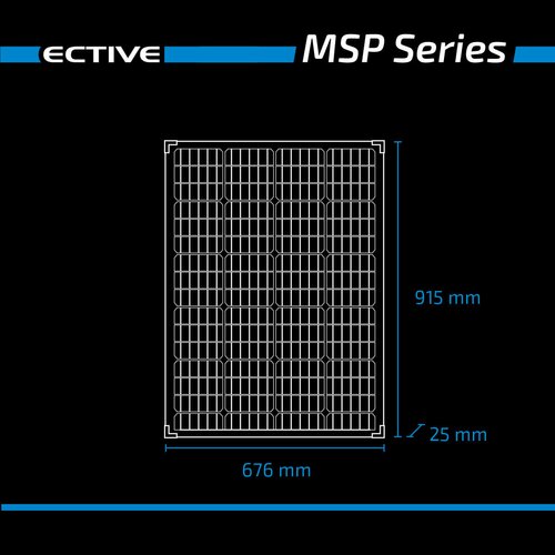 ECTIVE MSP 120 Black Monokristallines Solarmodul 120W (gebraucht, Zustand gut)