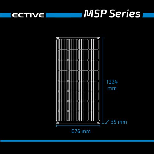 ECTIVE MSP 175 Black Monokristallines Solarmodul 175W (gebraucht, Zustand gut)