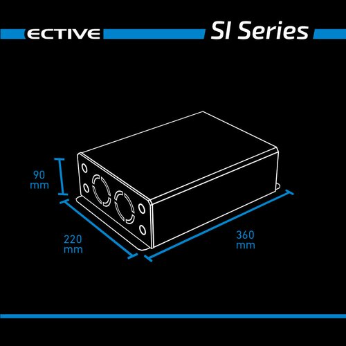ECTIVE SI 15 1500W/24V Sinus-Wechselrichter mit reiner Sinuswelle (gebraucht, Zustand gut)