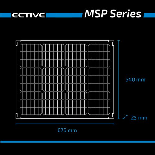 ECTIVE MSP 70s Black Monokristallines Solarmodul 70W (gebraucht, Zustand gut)