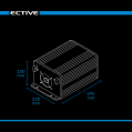 ECTIVE CSI 15 PRO 1500W/12V Sinus-Wechselrichter mit Netzvorrangschaltung und Ladegerät