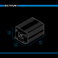 ECTIVE SSI 10 PRO 1000W/12V Sinus-Wechselrichter mit Netzvorrangschaltung, Ladegerät und Laderegler