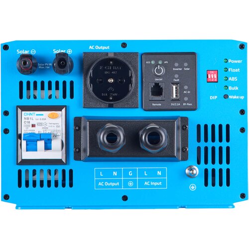 ECTIVE SSI 15 PRO 1500W/12V Sinus-Wechselrichter mit Netzvorrangschaltung, Ladegert und Laderegler