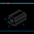 ECTIVE SSI 15 PRO 1500W/12V Sinus-Wechselrichter mit Netzvorrangschaltung, Ladegerät und Laderegler