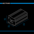 ECTIVE SSI 25 PRO 2500W/12V Sinus-Wechselrichter mit Netzvorrangschaltung, Ladegerät und Laderegler