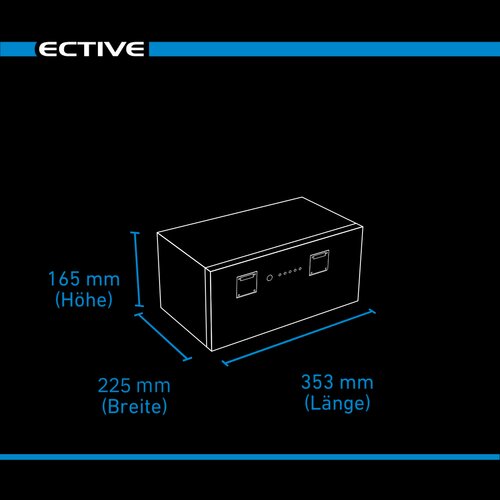 ECTIVE LC 120L 12V LiFePO4 Lithium Untersitzbatterie (gebraucht, Zustand gut)