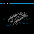 KFZ-Flachsicherungshalter mit LED Indikator und Negativanschluss für 12 Sicherungen 30A/32V DC (Schraubanschluss)