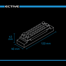 Dual-Stromverteilerschiene mit Unterleiste 2x6-fach 150A DC/AC