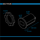 OLED Dual Voltmeter-Einbaubuchse 60V