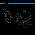 OLED Dual Voltmeter-Einbaubuchse 60V