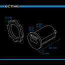 USB 3.0 Einbaubuchse mit Spannungsanzeige 12/24V