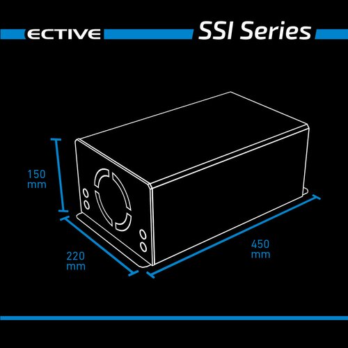ECTIVE SSI 15 1500W/24V Sinus-Wechselrichter mit MPPT-Laderegler (gebraucht, Zustand gut)