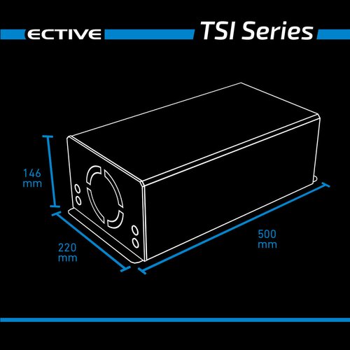 ECTIVE TSI 30 3000W/24V Sinus-Wechselrichter mit NVS- und USV-Funktion (gebraucht, Zustand gut)