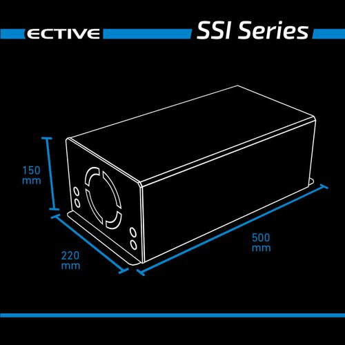 ECTIVE SSI 20 2000W/12V Sinus-Wechselrichter mit MPPT-Laderegler, Ladegert, NVS- und USV-Funktion (gebraucht, Zustand gut)