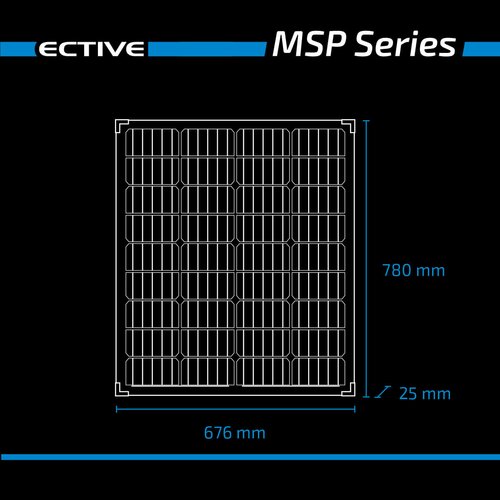 ECTIVE MSP 100 Black Monokristallines Solarmodul 100W (USt-befreit nach 12 Abs.3 Nr. 1 S.1 UStG)