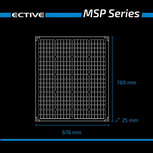 ECTIVE MSP 100s Black Monokristallines Solarmodul 100W (USt-befreit nach 12 Abs.3 Nr. 1 S.1 UStG)