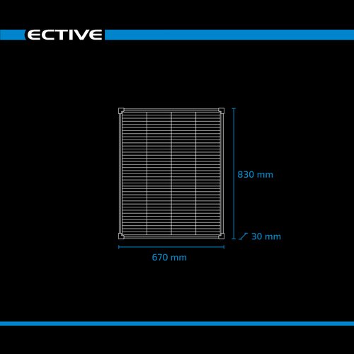ECTIVE SSP 100C Black (compact) Schindel Monokristallin Solarmodul 100W (USt-befreit nach 12 Abs.3 Nr. 1 S.1 UStG)