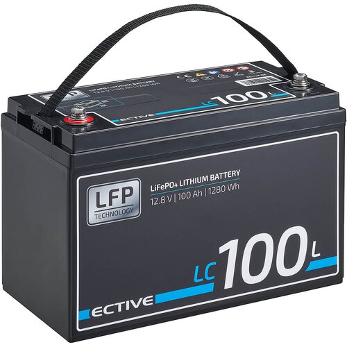 ECTIVE LC 100L 12V LiFePO4 Lithium Versorgungsbatterie 100 Ah (USt-befreit nach 12 Abs.3 Nr. 1 S.1 UStG)