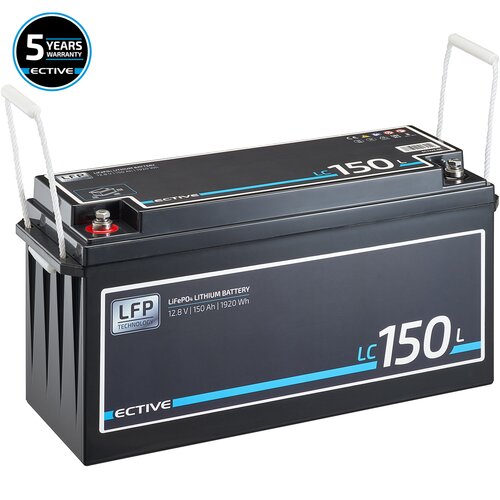 ECTIVE LC 150L 12V LiFePO4 Lithium Versorgungsbatterie 150 Ah (USt-befreit nach 12 Abs.3 Nr. 1 S.1 UStG)