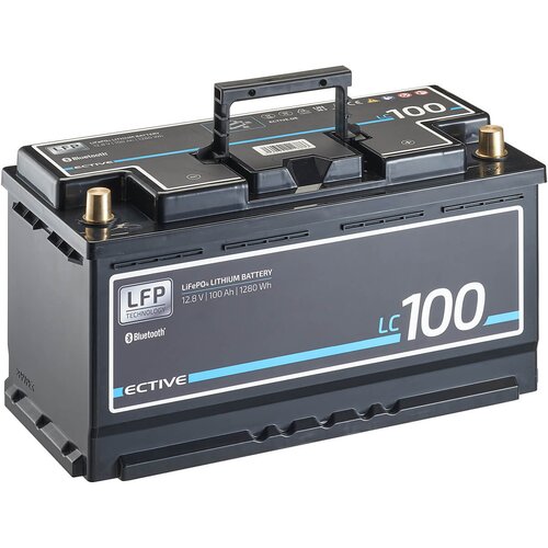 ECTIVE LC 100 BT 12V LiFePO4 Lithium Versorgungsbatterie 100 Ah (USt-befreit nach 12 Abs.3 Nr. 1 S.1 UStG)