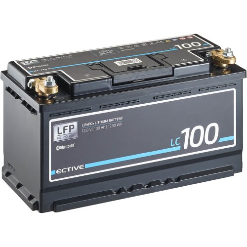 ECTIVE LC 100 BT 12V LiFePO4 Lithium Versorgungsbatterie 100 Ah (USt-befreit nach §12 Abs.3 Nr. 1 S.1 UStG)