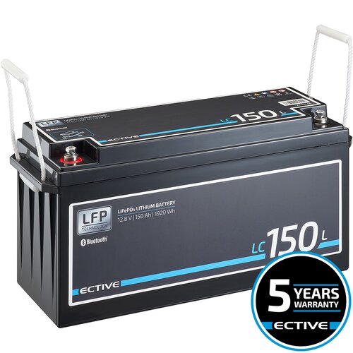 ECTIVE LC 150L BT 12V LiFePO4 Lithium Versorgungsbatterie 150 Ah (USt-befreit nach 12 Abs.3 Nr. 1 S.1 UStG)