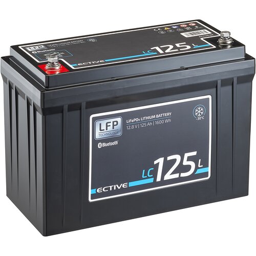 ECTIVE LC 125L LT 12V LiFePO4 Lithium Versorgungsbatterie 125 Ah (USt-befreit nach 12 Abs.3 Nr. 1 S.1 UStG)