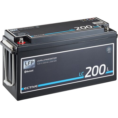 ECTIVE LC 200L LT 12V LiFePO4 Lithium Versorgungsbatterie 200 Ah (USt-befreit nach 12 Abs.3 Nr. 1 S.1 UStG)