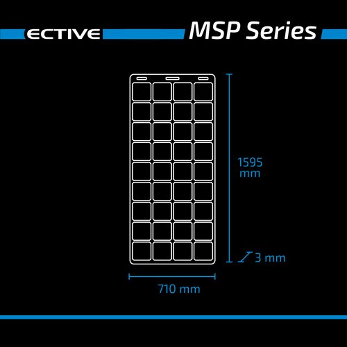 ECTIVE MSP 200 Flex flexibles Solarmodul monokristallin 200W (USt-befreit nach 12 Abs.3 Nr. 1 S.1 UStG)