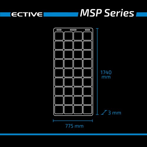 ECTIVE MSP 260 Flex flexibles Solarmodul monokristallin 260W (USt-befreit nach 12 Abs.3 Nr. 1 S.1 UStG)