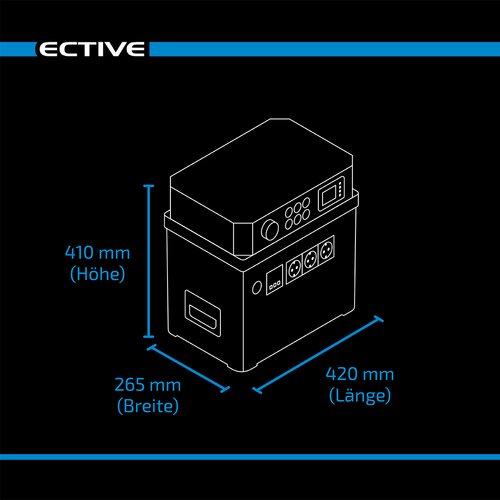 ECTIVE AccuBox 200S 3000W 2560Wh LiFePO4 Powerstation (USt-befreit nach 12 Abs.3 Nr. 1 S.1 UStG)