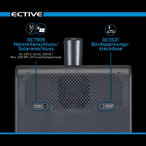 ECTIVE BlackBox 15 Powerstation 1500W 1497,6Wh Reine Sinuswelle 230V Lithiumbatterie 58,5Ah 25,6V (USt-befreit nach 12 Abs.3 Nr. 1 S.1 UStG)