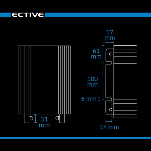 ECTIVE TSI 20 PRO 2000W/12V Sinus-Wechselrichter mit Netzvorrangschaltung